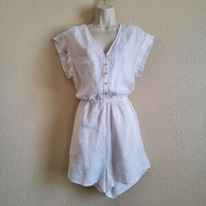 Velvet Heart Linen Romper S White